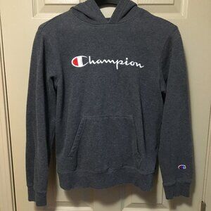 Champion Kids Classic Hoodie- Granite Heather - L